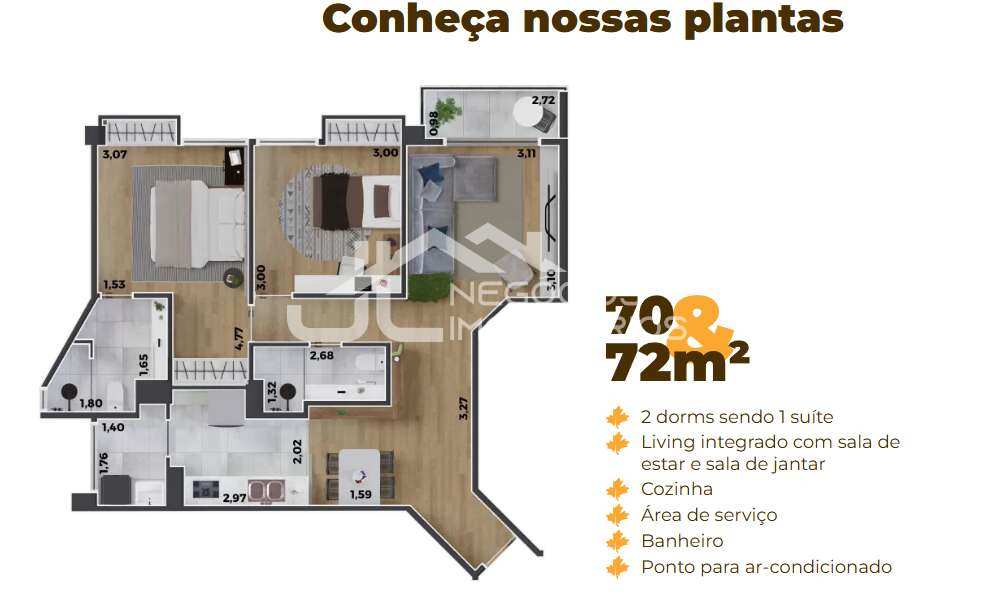 Apartamento à venda com 2 quartos, 70m² - Botafogo,Campinas